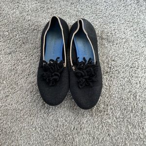 Rothy’s black merino wool loafers size 8